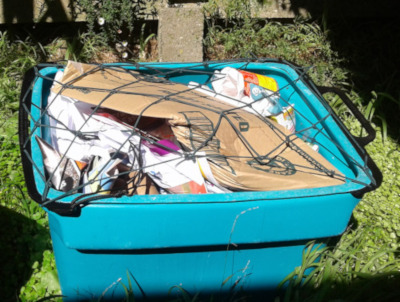 Full recycling box with net
